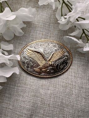 AMINCO 'The Heritage Collection' Gold and Silver Eagle Western Belt Buckle